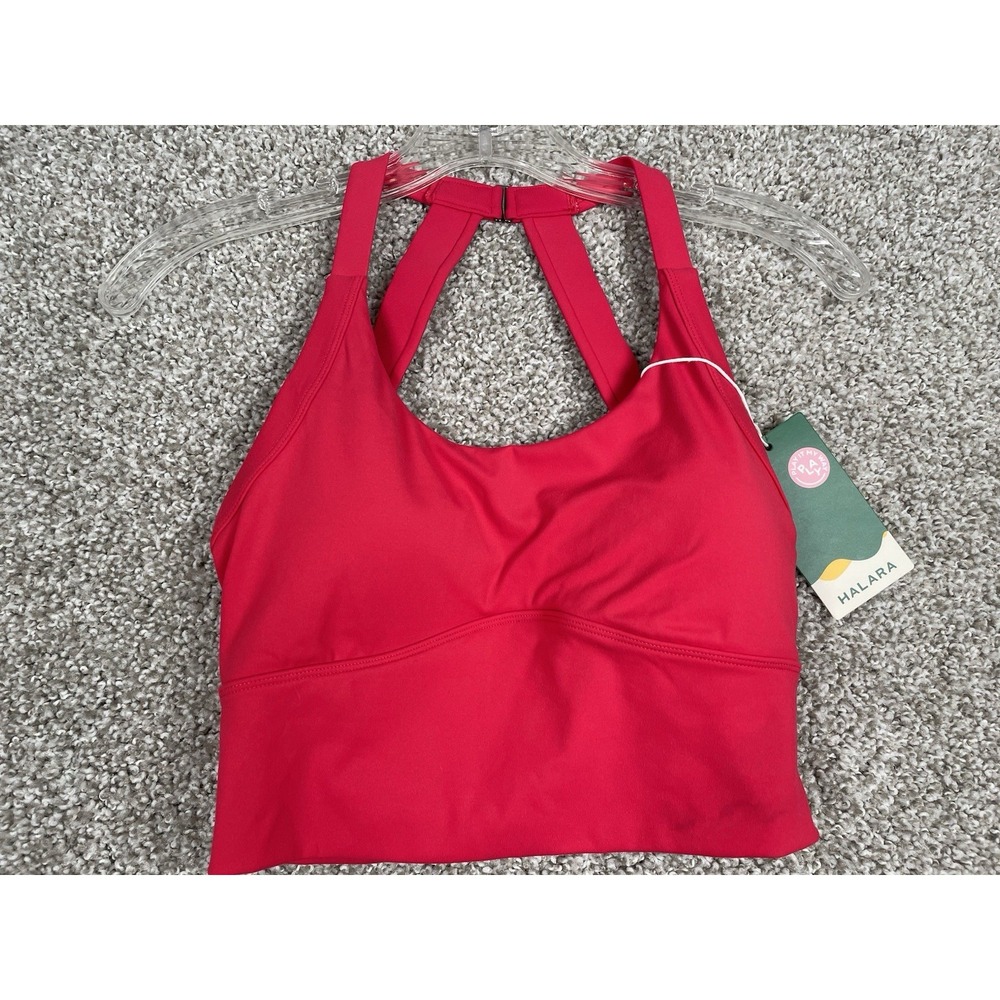 Halara UltraSculpt Light Support Push-Up Zipper Cut Out Running Sports Bra XS